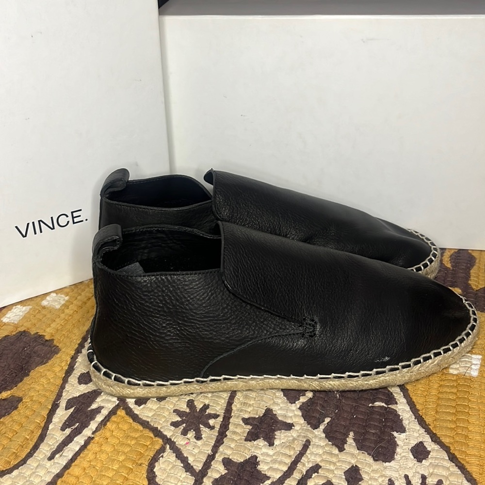 Vince Black Leather Ronan Shoes sz womens 9 NIB